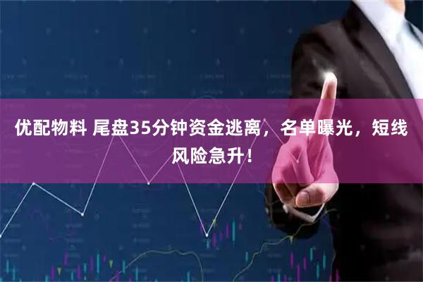 优配物料 尾盘35分钟资金逃离，名单曝光，短线风险急升！